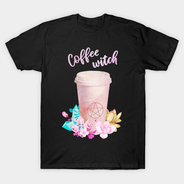 Coffee Witch T-Shirt by rewordedstudios